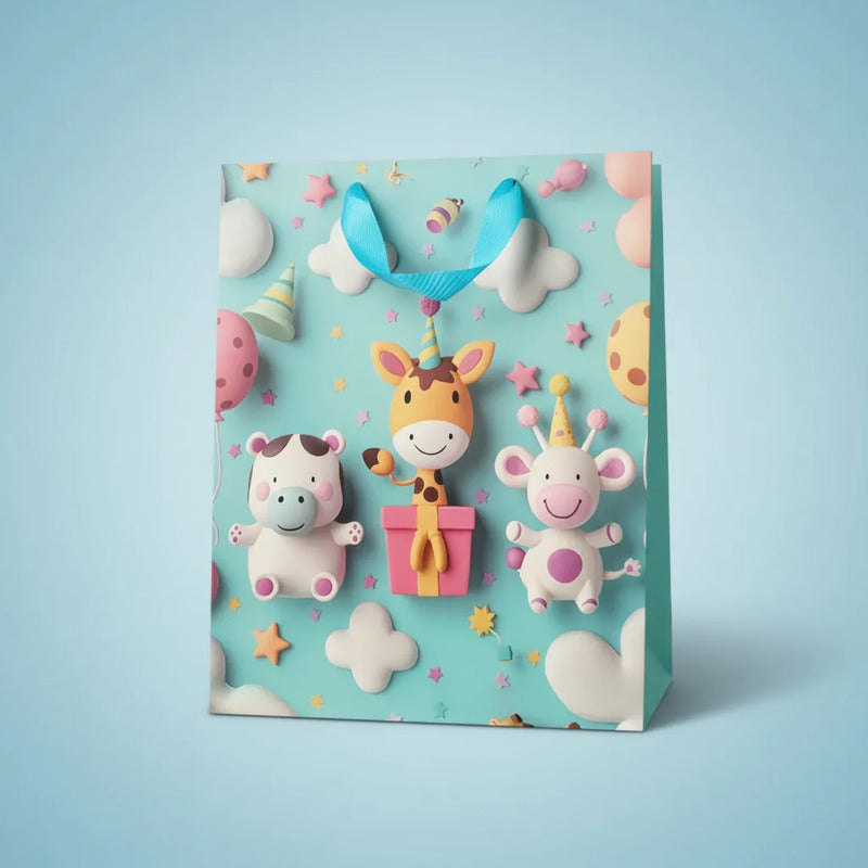 Bolsa De Regalo Mediana Diseño Infantil 3D