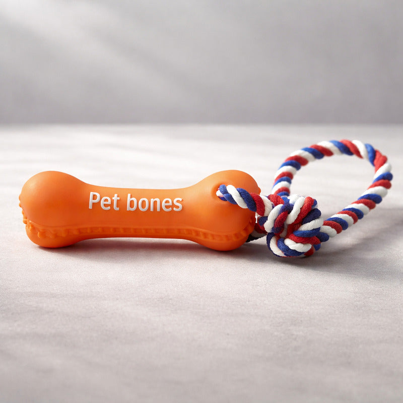 Juguete Hueso Con Cuerda Para Mascotas 15 X 3,5 cm