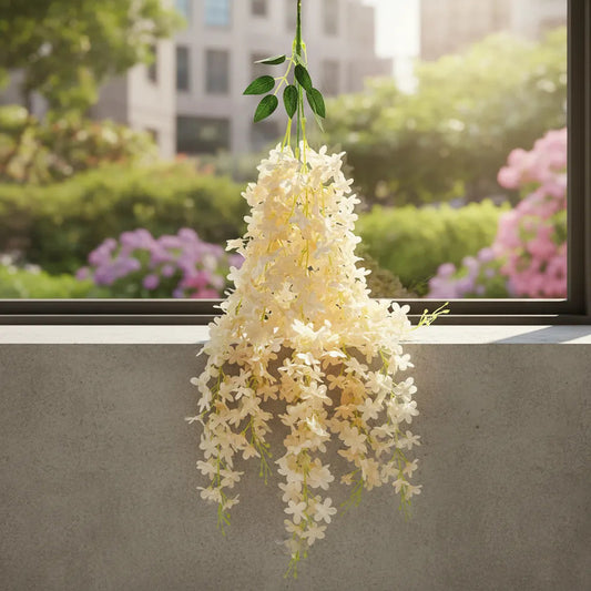 Planta Colgante Mini Flor De Color 85 cm