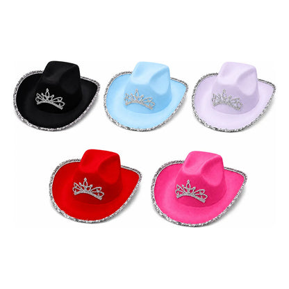 Sombrero Cowboy Con Corona y Strass