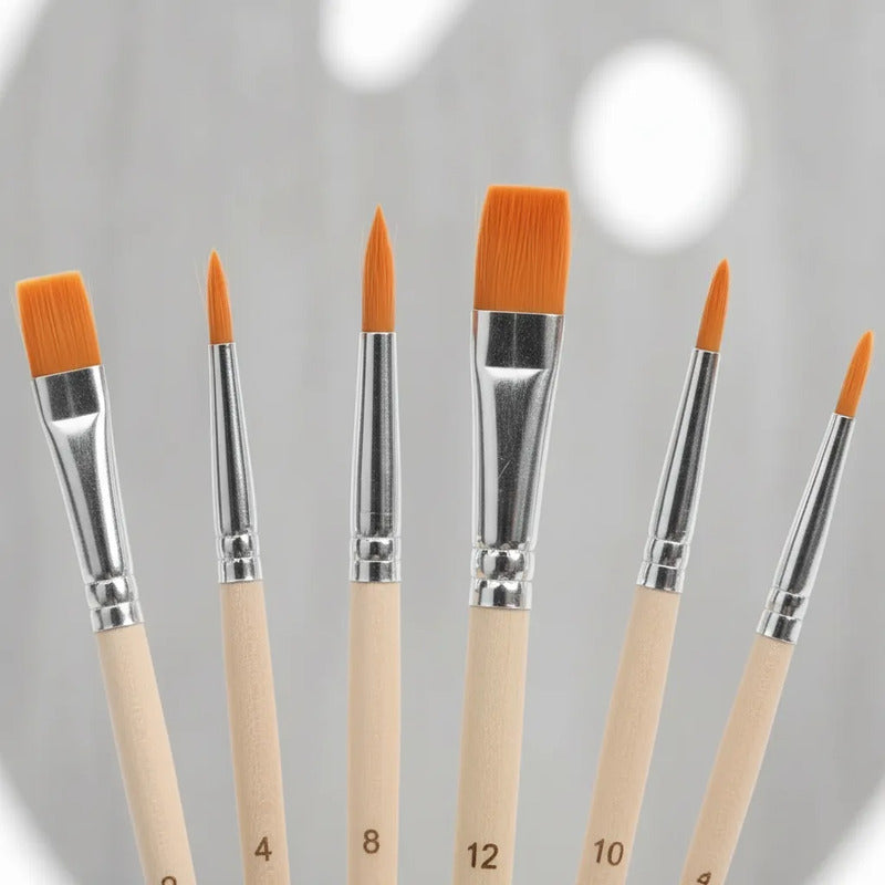 Set De Paleta Y  Pinceles