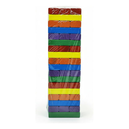 Jenga De Colores Con Dado 25,5 X 8,5 cm