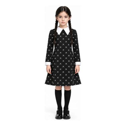 Disfraz Merlina Vestido con Calaveras