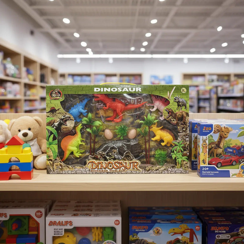 Set Dino En Caja Grande
