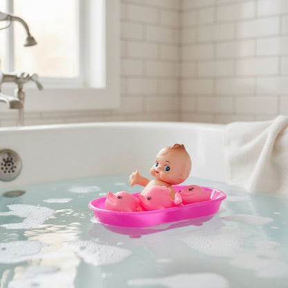Bebé En Bañito Con Chiflones