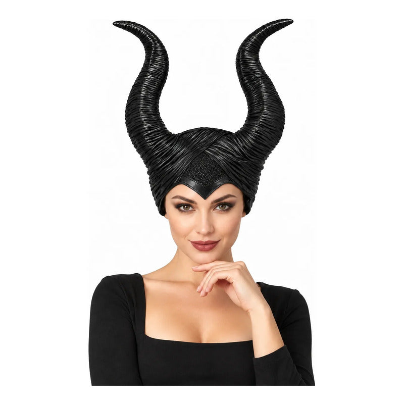 Gorro Cuernos Maléfica Látex