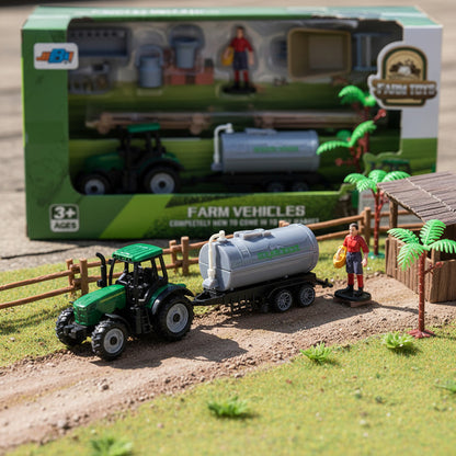 Juego De Granja Con Accesorios Y Tractor
