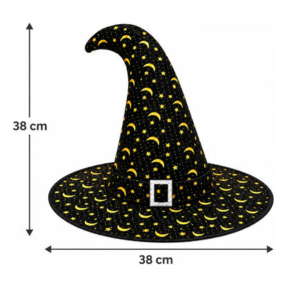Sombrero de Bruja Lunas y Estrellas