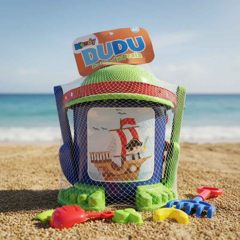 Balde Para Playa Con Accesorios 23 X 22 cm
