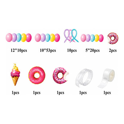 Kit Globos Helado Y Donas