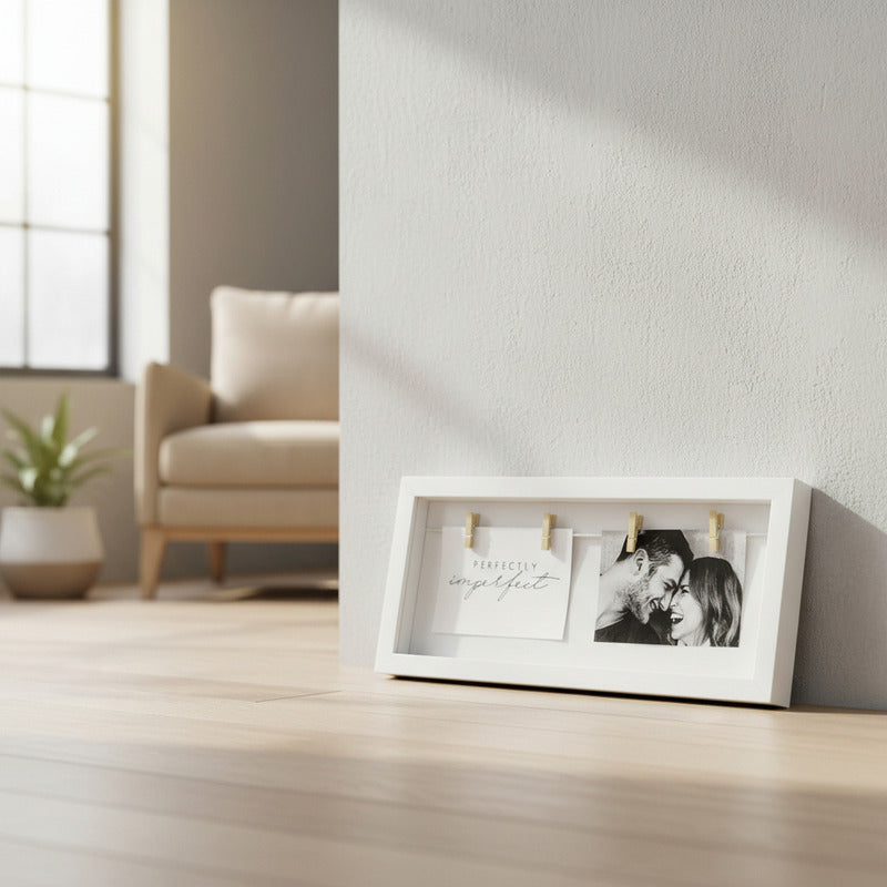 Portarretrato Rectangular Con Palillos 19 X 43 cm