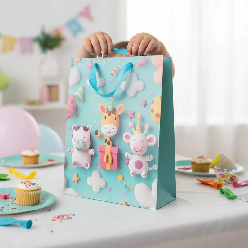 Bolsa De Regalo Chica Diseño Infantil 3D