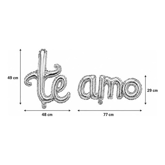 Globos Te Amo con Pétalos Rojos