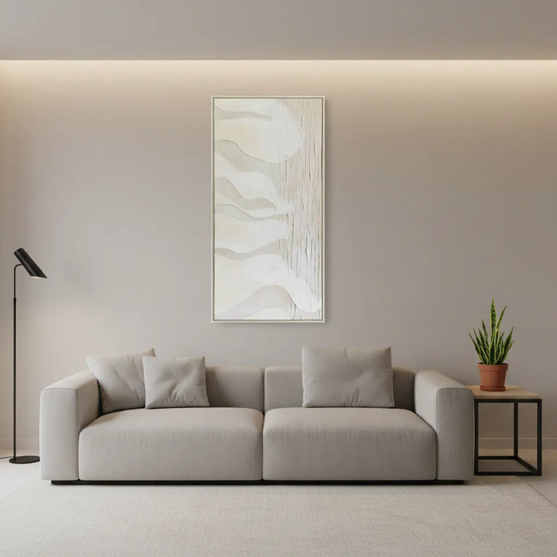 Cuadro Minimalista Contemporáneo Con Ondas
