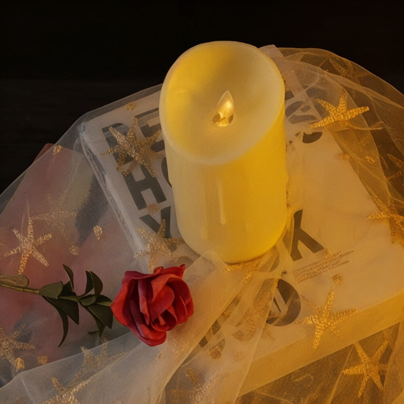 Vela Led Efecto Cebo Blanco Cálido 11cm