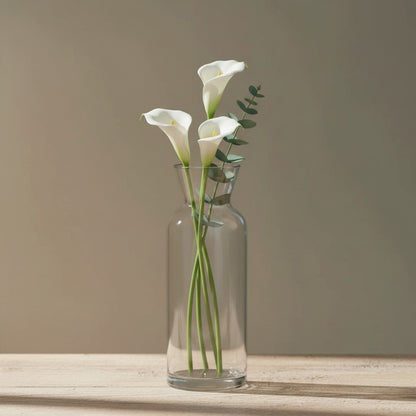 Florero De Vidrio Diseño Cuello 17,5 cm