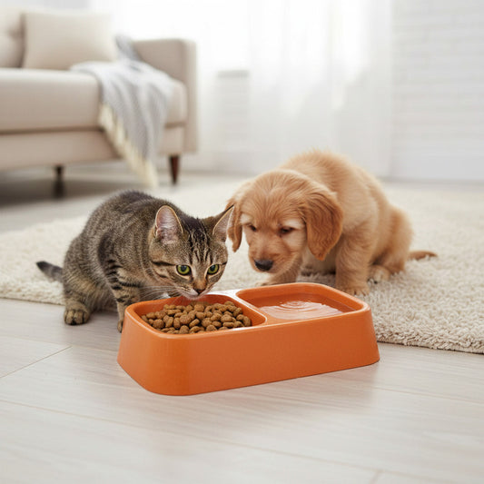 Comedero Doble Para Mascotas 24 X 5,5 cm