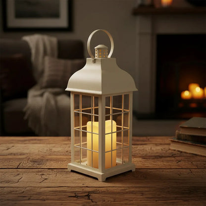 Fanal Con Vela Led Luminoso Grande