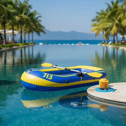 Bote Inflable Para 2 Personas + 2 Remos E Inflador