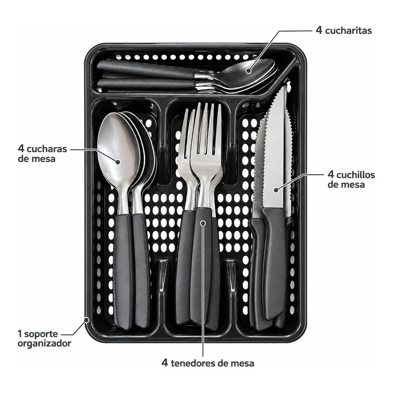Set de Cubiertos con Soporte