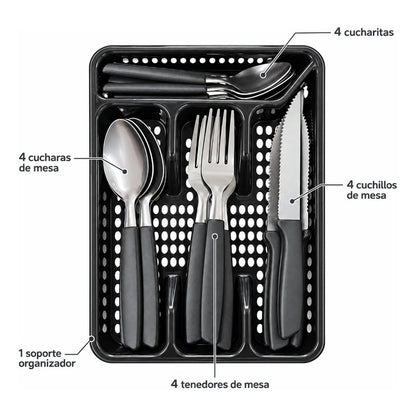 Set de Cubiertos con Soporte