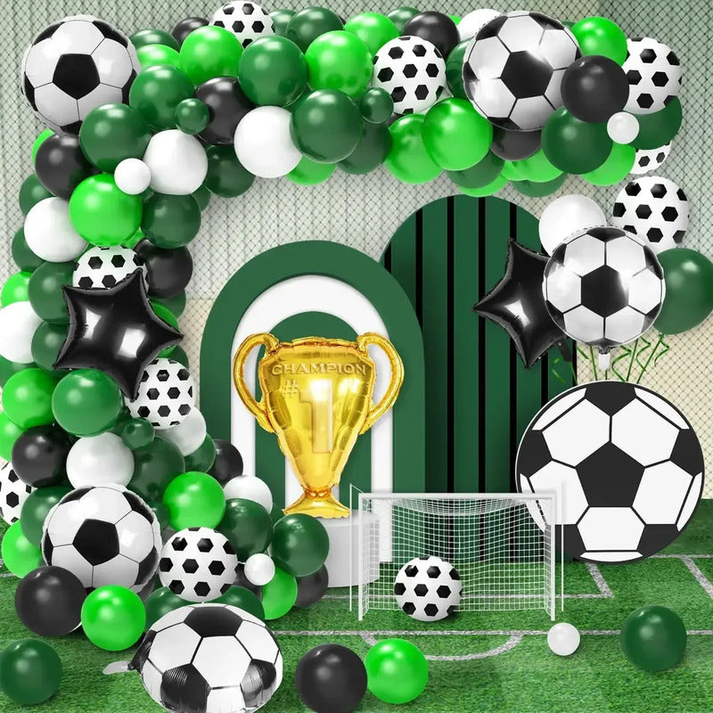 Kit De Globos Futbol Trofeo 81 Piezas