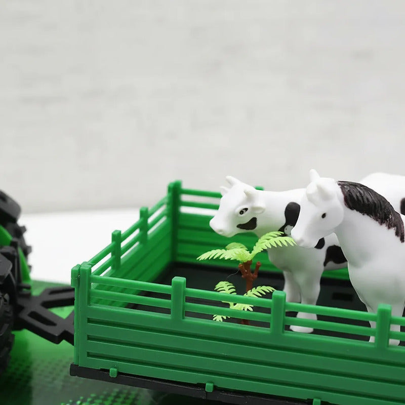 Tractor Con Carga Con Vacas