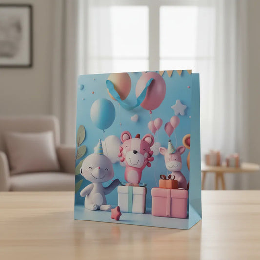 Bolsa De Regalo Mediana Diseño Infantil 3D