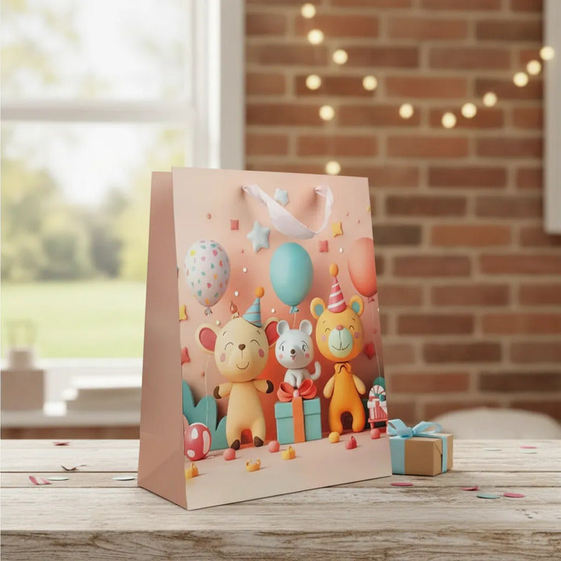 Bolsa De Regalo Grande Diseño 3D