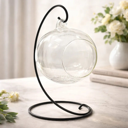 Esfera De Vidrio Colgante Con Soporte
