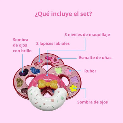 Set De Maquillaje Petaca Dona Tres Pisos