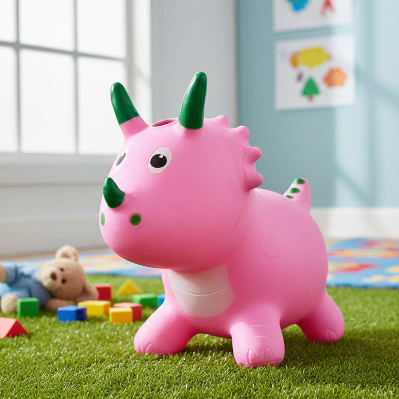 Dino Saltarín De Goma Inflable 45 X 70 cm