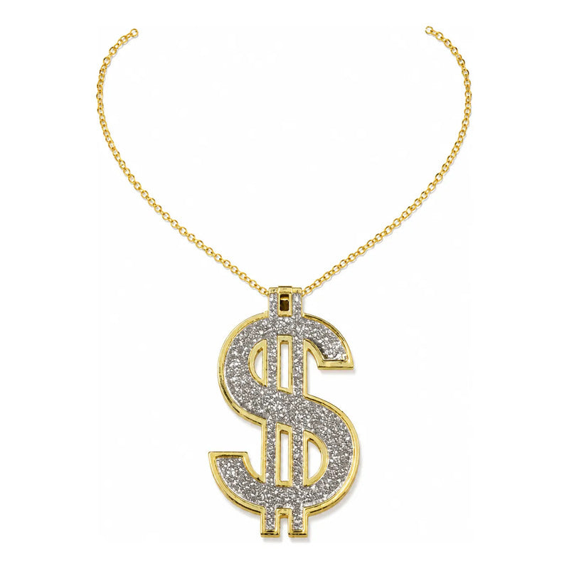 Collar Signo Dólar Con Diamantes
