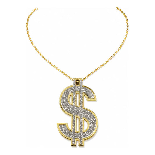 Collar Signo Dólar Con Diamantes