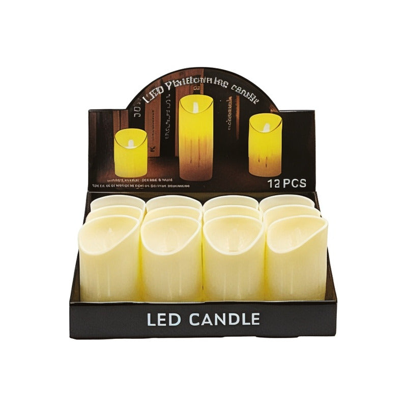 Vela Led Efecto Cebo Blanco Cálido 11cm