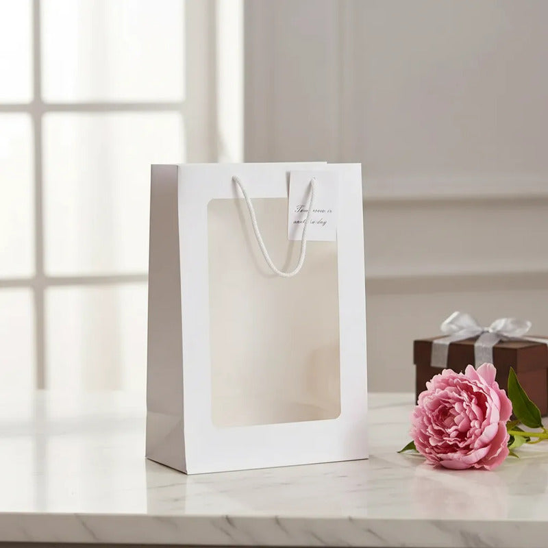 Bolsa Regalo Kraft Con Visor