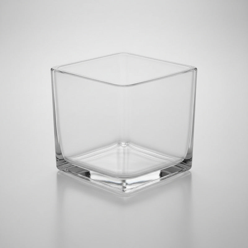 Florero Cubo De Vidrio 6 X 6 cm