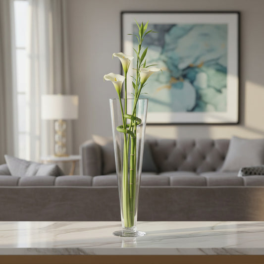 Florero Alto 50 Cm Decoración Hogar Transparente