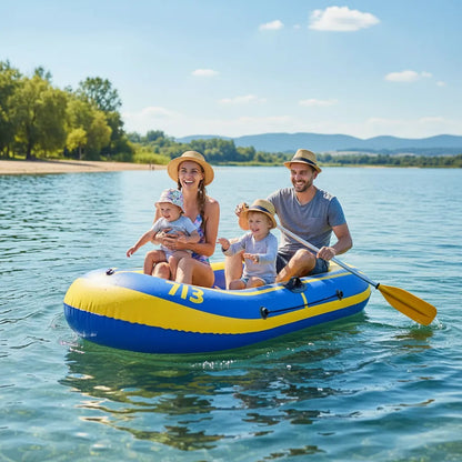 Bote Inflable Para 2 Personas + 2 Remos E Inflador