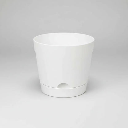 Maceta De Plástico Con Plato Mediano + Sistema Riego Lateral