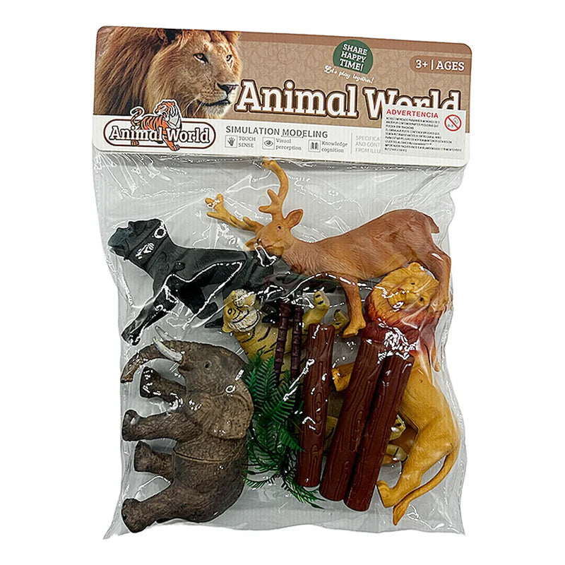 Set De Animales Safari X9