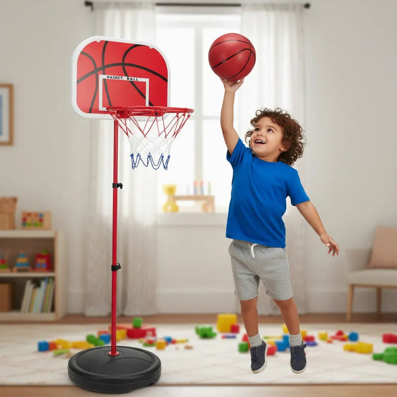 Aro De Básquet Con Soporte Para Niños 153 Cm + Pelota