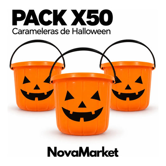 Pack Baldes Caramelera Calabaza Mediana