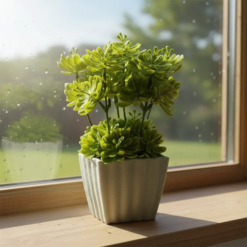 Planta Artificial Sedum En Maceta