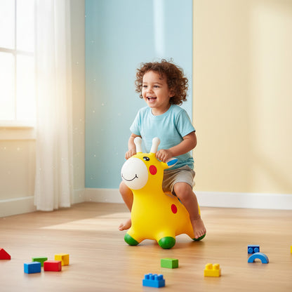 Jirafa Saltarín De Goma Inflable 65 X 54 cm