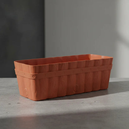 Jardinera Plástica Terracota Con Ondas