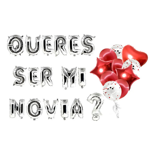 Kit de Globos Queres ser mi novia?