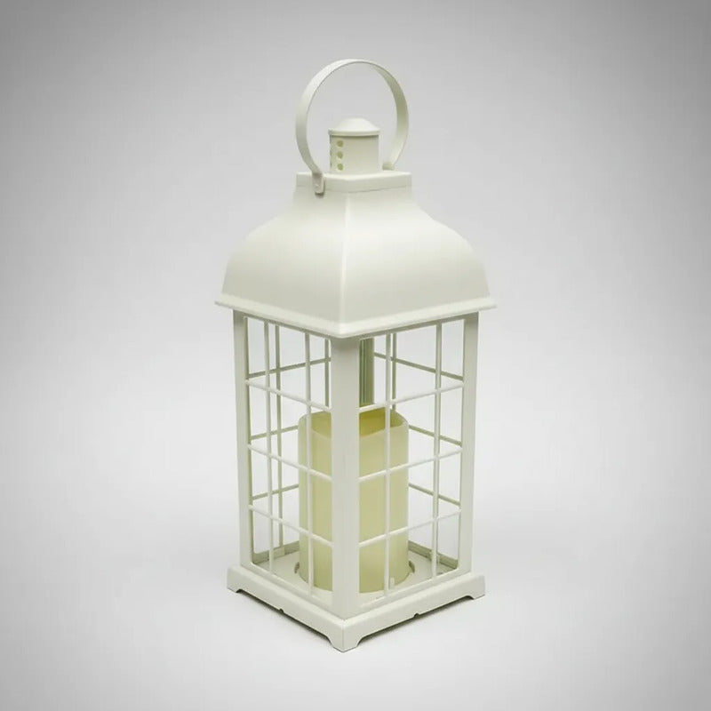 Fanal Con Vela Led Luminoso Grande