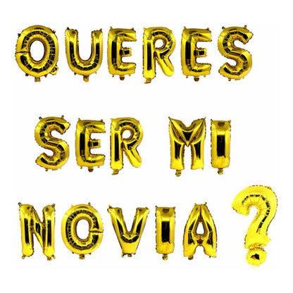 Set De Globos Queres Ser Mi Novia?