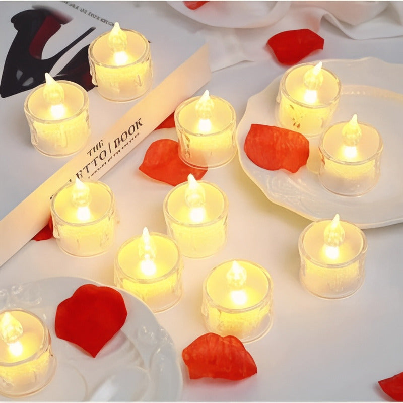 Vela Led Transparente Blanco Cálido 5cm